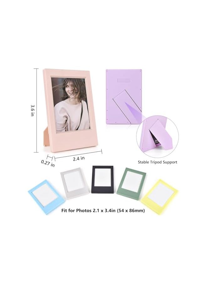 The Bros Photo Frame for Polaroid, 7 Pieces 3 Inches Mini Colorful Picture Frame Set, Small Film Frame Photo Holder Tabletop Display, Mini Frames for Fujifilm Instax Mini 12/11/9/8/25/40/50/90/EVO  - Image 3