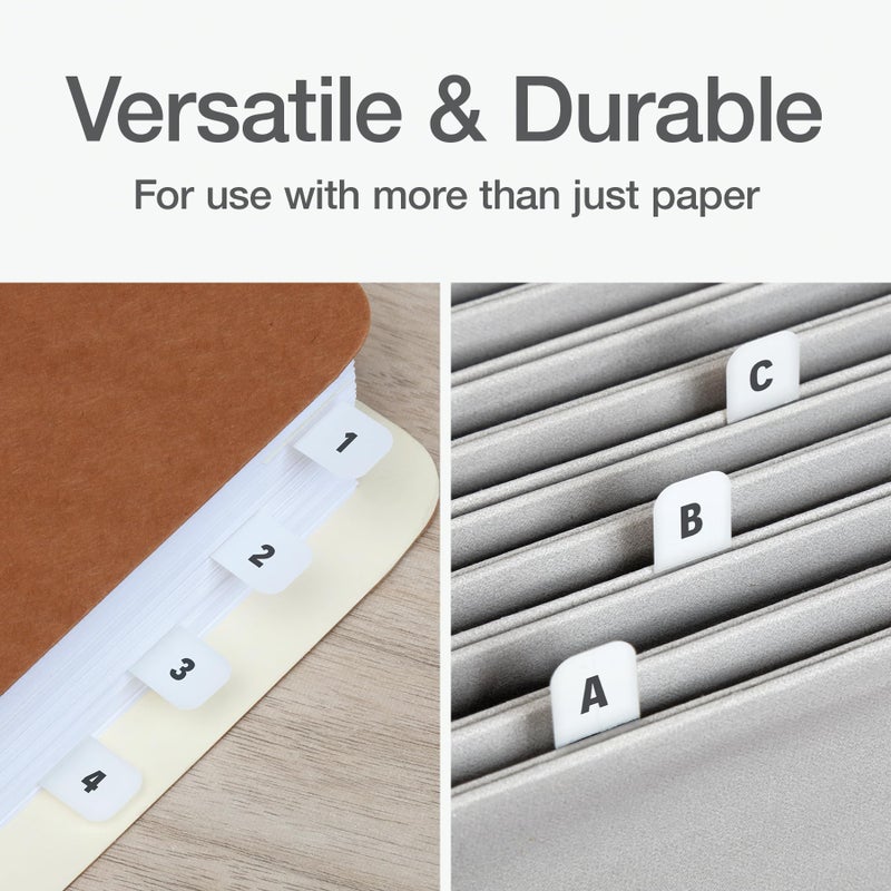 Redi-Tag Laser Index Tabs, Divider Tabs, Permanent Adhesive Index Labels Customizable Divider Labels, 7/16" x 1", White, 675 Tabs (B39000) - Image 5