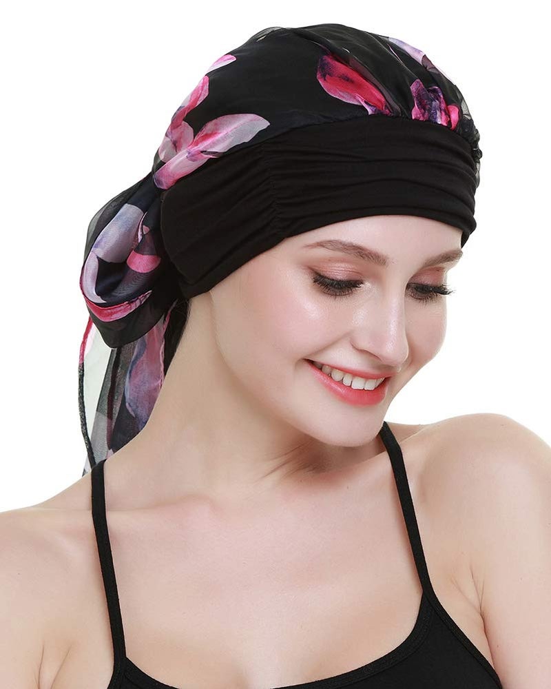 FocusCare Breast Cancer Turbans for Women Headwrap Scarves Chemotherapy Hats Chemo Headwear - Image 1