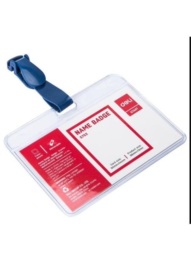 Deli Name Badge 5752 Card Holders with Clips 90x54mm 10 PCS/Box - Image 3