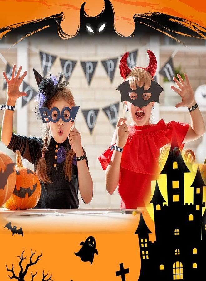 Mtlee 20 Pieces Halloween Hair Ties Halloween Knotted Headbands Elastic Satin Ponytail Holders Candy Bat Owl Cat Spider No Crease Knotted Ribbon Hair Bands Accessories for Women Girls - Image 5