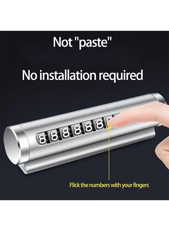 واي جيه لوحة رقم بطاقة وقوف السيارات المؤقتة، بطاقة رقم موقف السيارات مع رقم هاتف مخفي، ملحقات إيقاف السيارات اللوحة المميزة للرقم المؤقت - Image 3