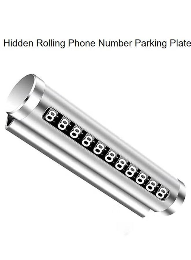 واي جيه لوحة رقم بطاقة وقوف السيارات المؤقتة، بطاقة رقم موقف السيارات مع رقم هاتف مخفي، ملحقات إيقاف السيارات اللوحة المميزة للرقم المؤقت - Image 5