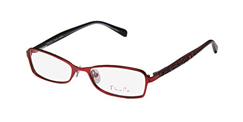 THALIA SODI Thalia Gloria For Ladies/Women Designer Full-Rim Shape Spring Hinges Color Combination Cute Eyeglasses/Spectacles (47-16-130, Red/Black) - Image 1
