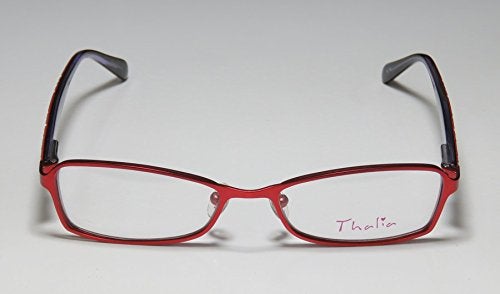 THALIA SODI Thalia Gloria For Ladies/Women Designer Full-Rim Shape Spring Hinges Color Combination Cute Eyeglasses/Spectacles (47-16-130, Red/Black) - Image 3