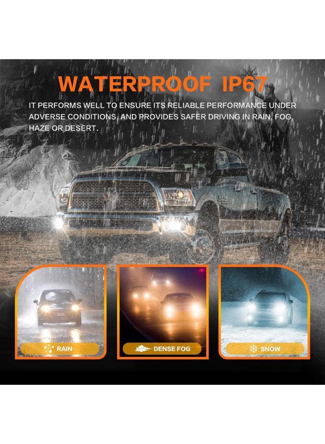 OKSIWA LED Fog Lights for Dodge Ram 1500 2009-2012,Dodge Ram 2500 2010-2018,Dodge Ram 3500 2012-2018,Plug and Play Front Bumper Fog Lamps Replacement, Weatherproof - Image 4