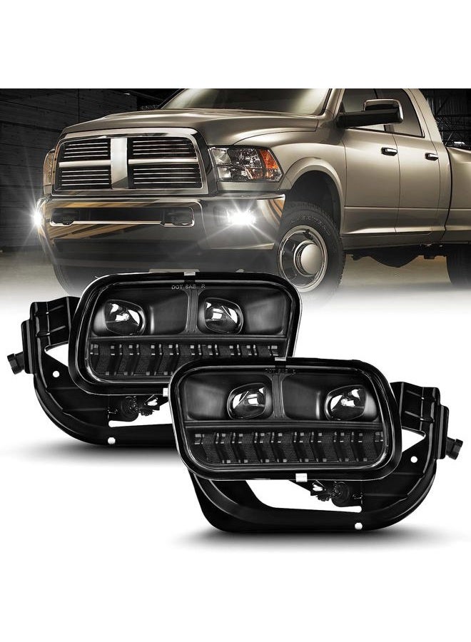 OKSIWA LED Fog Lights for Dodge Ram 1500 2009-2012,Dodge Ram 2500 2010-2018,Dodge Ram 3500 2012-2018,Plug and Play Front Bumper Fog Lamps Replacement, Weatherproof - Image 1
