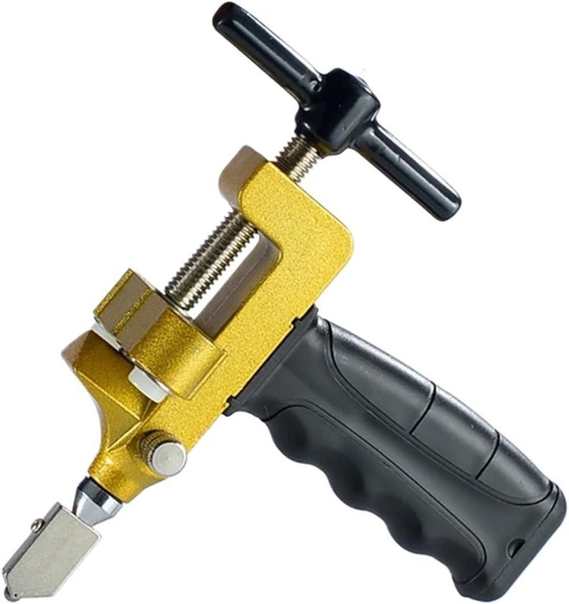 Tile Cutter Hand Tool, 2 In 1 Tile And Glass Cutter Manual Ceramic Cutting Tool With Knife Wheel Opener Breaker Hand Kit,Tiles Opener Splitter(Tile Cutter B) - Image 1