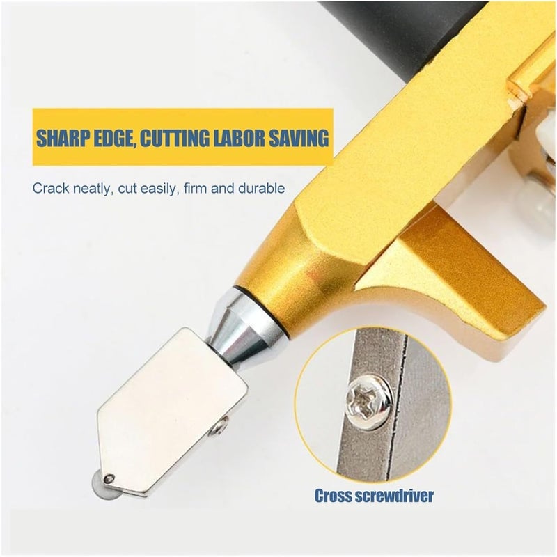 Tile Cutter Hand Tool, 2 In 1 Tile And Glass Cutter Manual Ceramic Cutting Tool With Knife Wheel Opener Breaker Hand Kit,Tiles Opener Splitter(Tile Cutter B) - Image 3