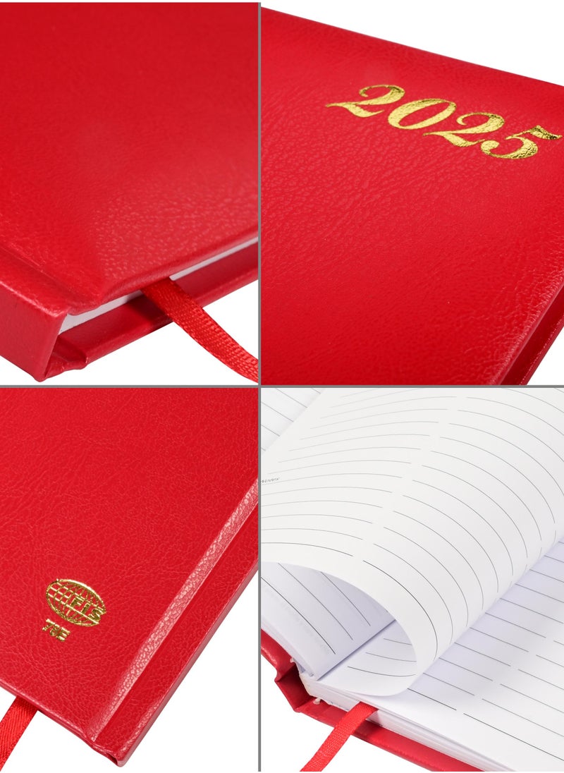 FIS FIS A5 Diary 2025 English (1-Week at a glance) Red - FSDI78E25RE  - Image 4