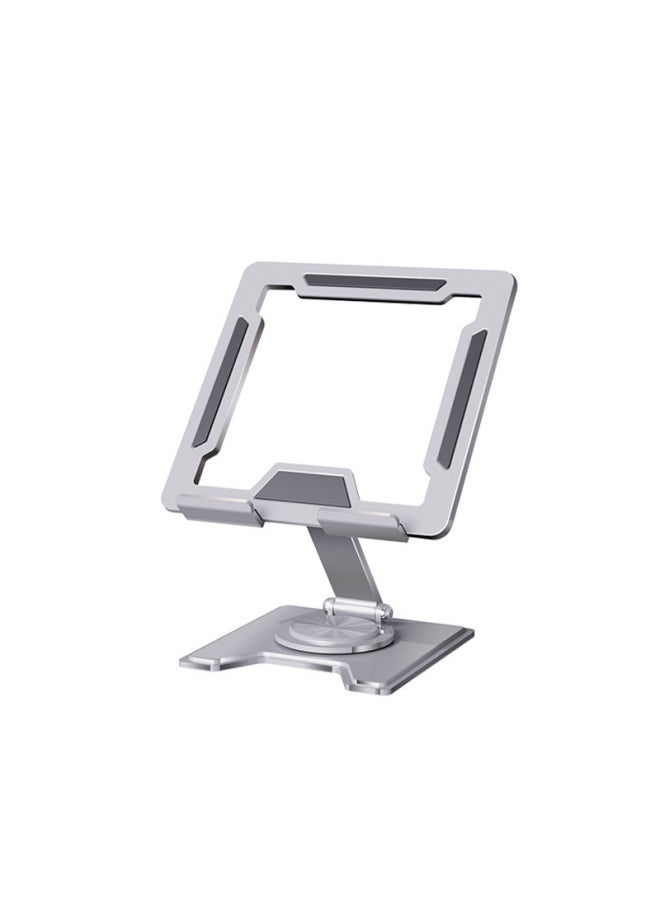 Generic - 2025 Notebook Flat Bracket Rotatable Folding Pad High Alloy Cooling Rack Rotating Monitor Lifting Rack-Color:261 Tablet Model [360°Rotate】silver - Image 1