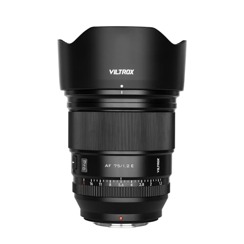 VILTROX 75mm f12 F12 EF PRO EF Lens for Sony EMount Ultra Wide Angle APSC Auto Focus Prime Lens Compatible with Sony EMount Mirrorless Cameras A7MRS Series A7Cc A9 A1 A6x00 Fs5 - Image 1