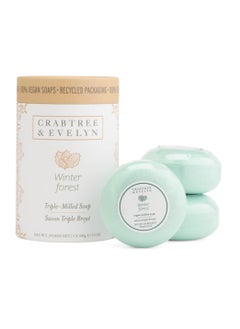 Crabtree & Evelyn Crabtree  Evelyn Winter Windsor Forest Triple Milled Soap Bars 3 X 35 oz 