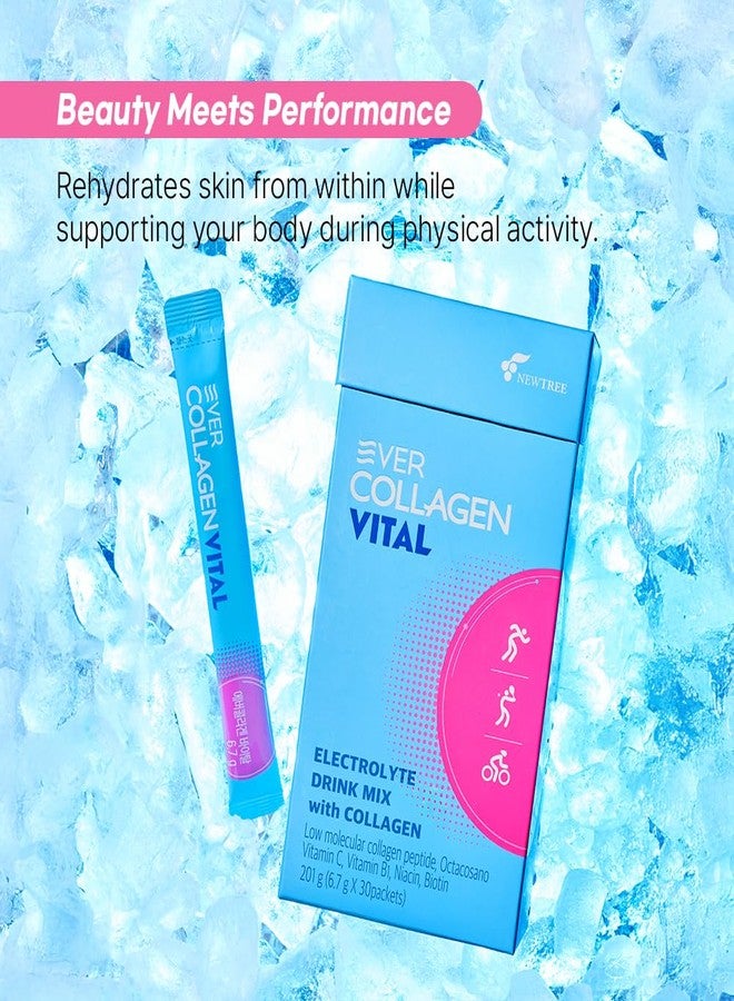 EVER COLLAGEN Vital Hydration Electrolytes Powder Drink Mix Single Serve 1,000mg Collagen Sugar Free Supplement, Vitamins Biotin B1 Niacin Fast Rehydration Endurance Recovery Energy Boost 30 Packets - Image 5