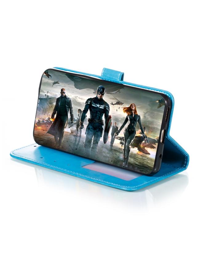 اس-توب جراب لهاتف نوكيا 7.2، جراب جلدي أفقي قابل للطي بنقش ماندالا مع حامل وفتحات للبطاقات ومحفظة وإطار صورة وحبل تعليق - Image 5