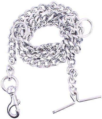 Caneuf Smart Lightweight Dog Chain with Brass Hook – 152cm Stainless Steel Chrome-Plated Leash for All Dog Breeds – Durable, Stylish, and Perfect for Walking & Training - Image 1