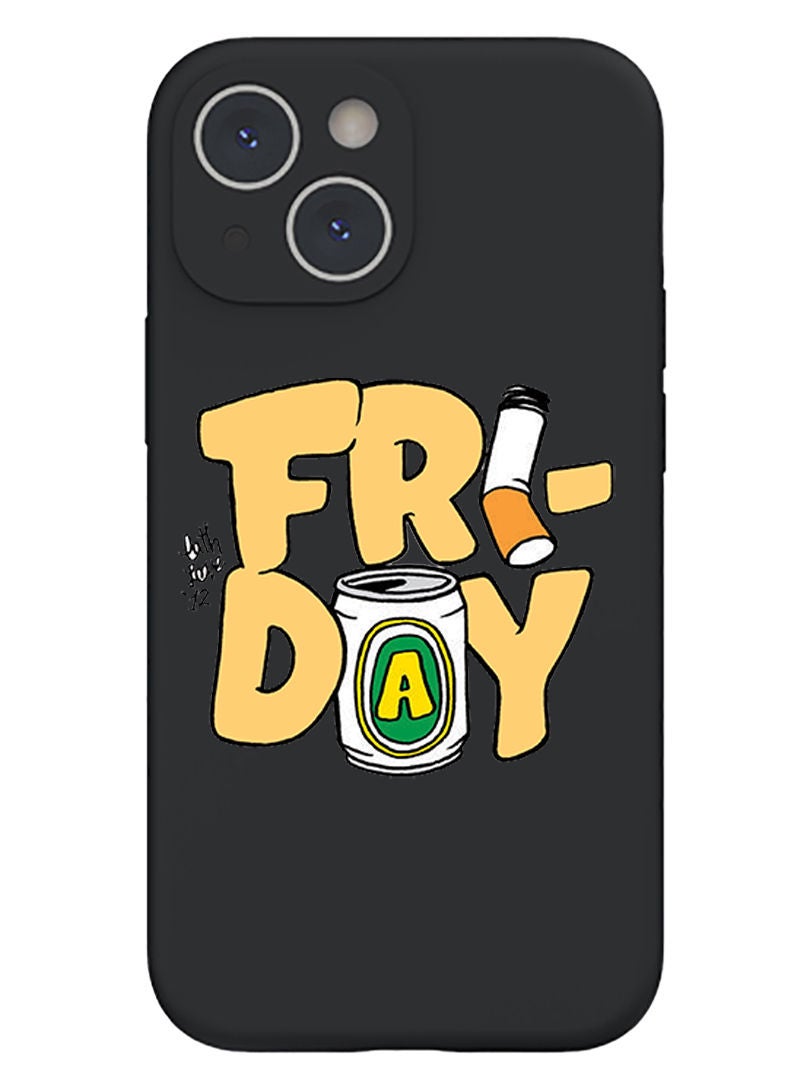 Theodor Protective Slim Fit Case Liquid Silicone Cover with Full Body Protection Anti-Scratch Shockproof Case For iPhone 13 Black  - Good thingsa are coming copy - Image 1