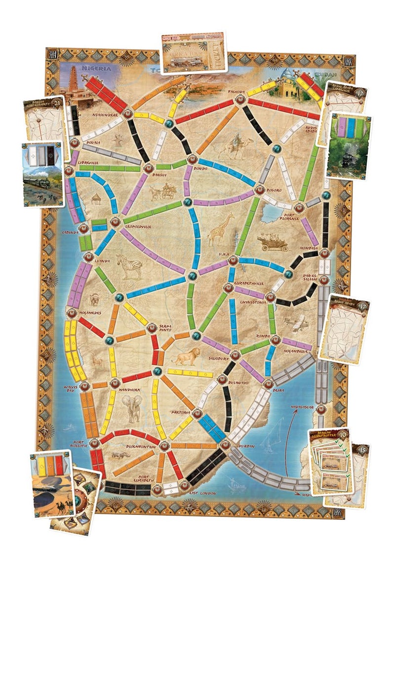Days of Wonder Ticket to Ride The Heart of Africa Board Game EXPANSION - Train Route Strategy Game, Fun Family Game for Kids & Adults, Ages 8+, 2-5 Players, 30-60 Minute Playtime, Made by Days of Wonder - Image 2