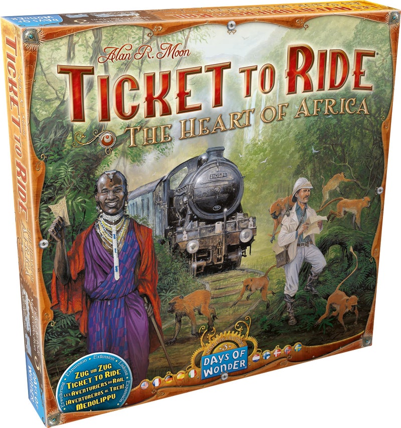 Days of Wonder Ticket to Ride The Heart of Africa Board Game EXPANSION - Train Route Strategy Game, Fun Family Game for Kids & Adults, Ages 8+, 2-5 Players, 30-60 Minute Playtime, Made by Days of Wonder - Image 1