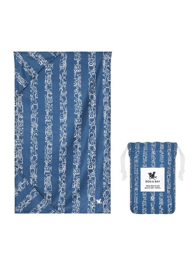 Dock & Bay Dock & Bay Pet Towel - Super Absorbent & Quick Drying Dog Towels with Bag - 100% Recycled - Puppy Party, Medium (90x50cm, 35x19)  - Image 2