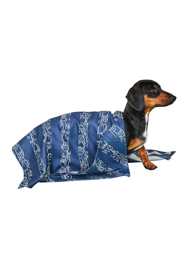 Dock & Bay Dock & Bay Pet Towel - Super Absorbent & Quick Drying Dog Towels with Bag - 100% Recycled - Puppy Party, Medium (90x50cm, 35x19)  - Image 1