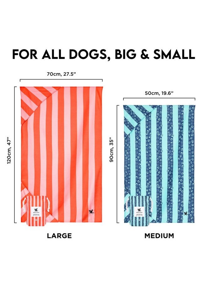 Dock & Bay Dock & Bay Pet Towel - Super Absorbent & Quick Drying Dog Towels with Bag - 100% Recycled - Puppy Party, Medium (90x50cm, 35x19)  - Image 4