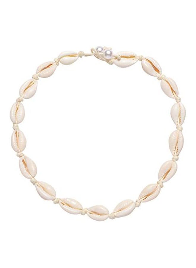 Generic - Puka Shell Necklace  Pearl Seashell Necklace Handmade Hawaiian Beach Jewelry - Image 1