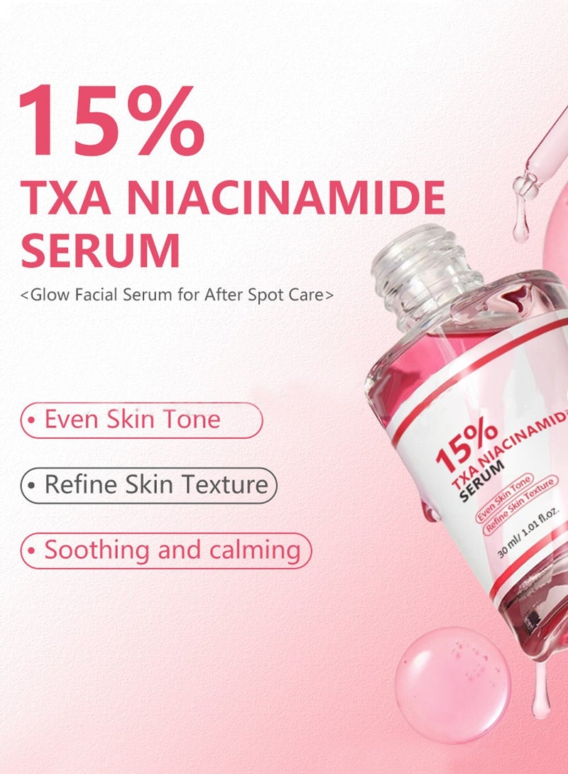 ك أو إي سي سيروم الوجه المُشرق TXA+Niacinamide بتركيز 15% للعناية بالبقع بعد الاستخدام، مُتكامل للعناية اليومية بالبشرة | 30 مل - Image 2