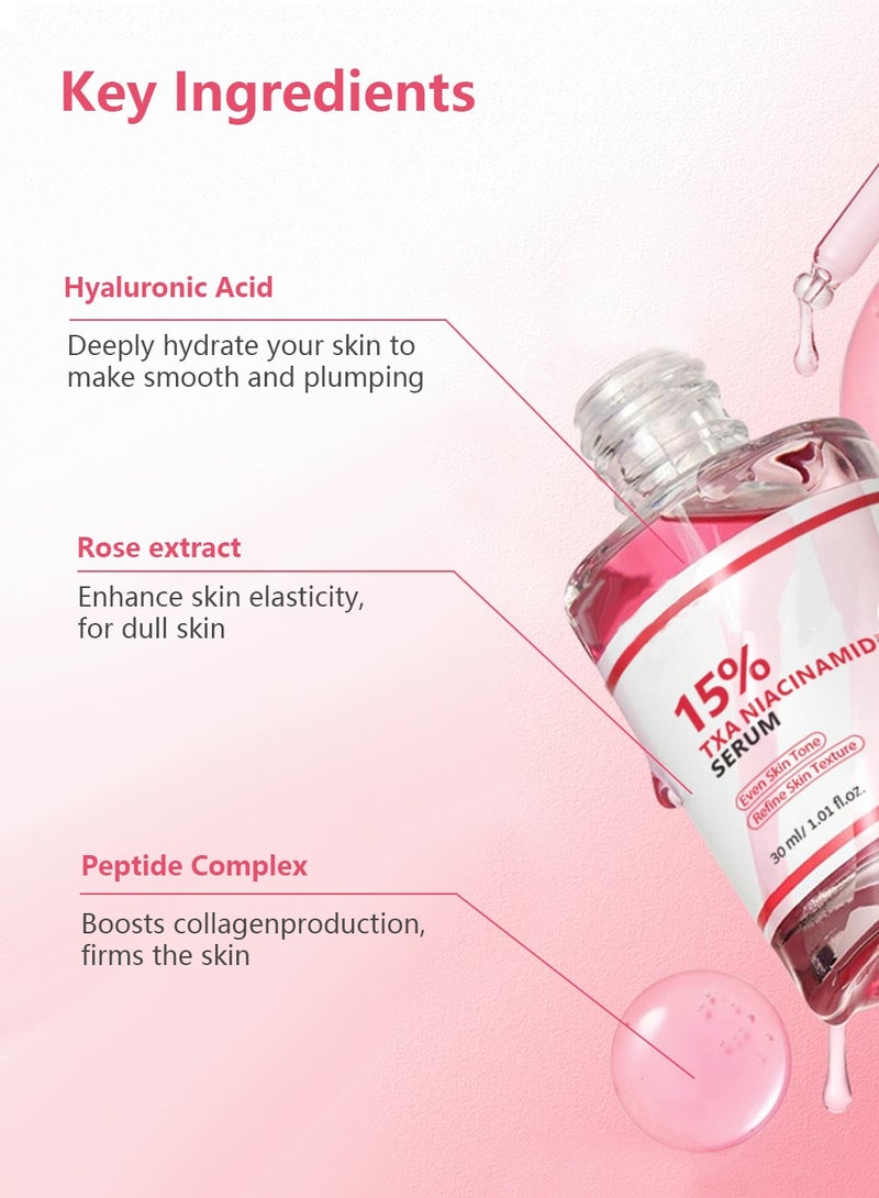 ك أو إي سي سيروم الوجه المُشرق TXA+Niacinamide بتركيز 15% للعناية بالبقع بعد الاستخدام، مُتكامل للعناية اليومية بالبشرة | 30 مل - Image 3