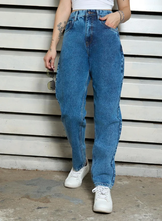 HIGH STAR Women’s Slim Mom Indigo Jeans – Fashionable and Comfortable