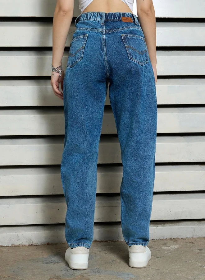 HIGH STAR Women’s Slim Mom Indigo Jeans – Fashionable and Comfortable