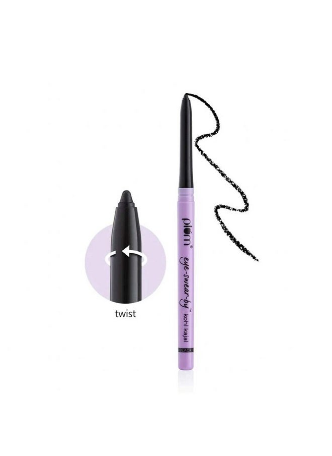 Plum قلم كحل كاجال أسود غامق من Eye Swear By Kohl Kajal بلمسة نهائية غير لامعة ومضاد للتلطخ ومكياج مقاوم للماء  - Image 2