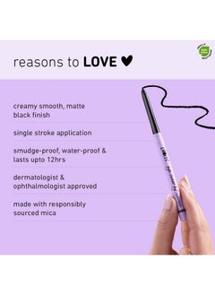 Plum Eye Swear By Kohl Kajal Deep Black Kajal Pencil Matte Finish Smudge Proof  Waterproof Makeup  - Image 3