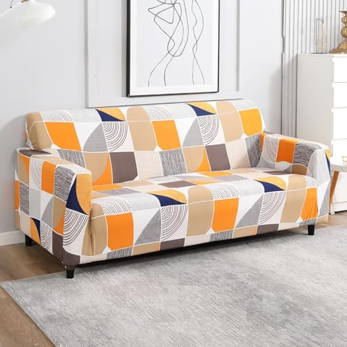 Outlay Home Universal 3 Seater Sofa Cover with Elasticity, Protective, Stretchable, Spandex & Polyester Sofa Slipcover (3 Seater, 185cm * 230cm) (3-Sitter-Multicolor1) - Image 1