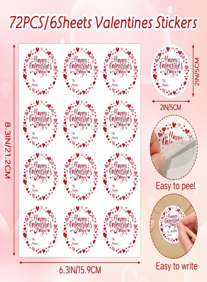 Zevulizen Valentines Day Gift Stickers, Happy Valentine's Day Stickers (Valentine's Day Stickers B) - Image 3