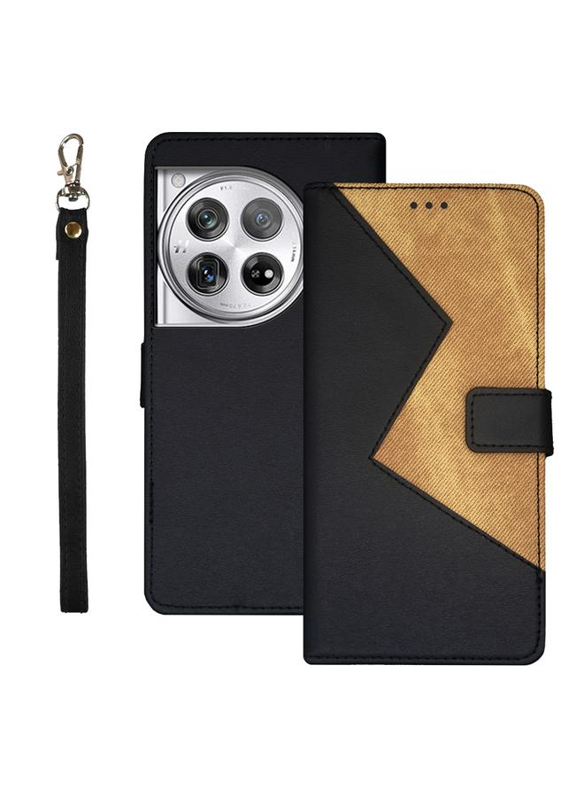 إيدويي جراب لهاتف OnePlus 12 مصنوع من الجلد ثنائي اللون - Image 1