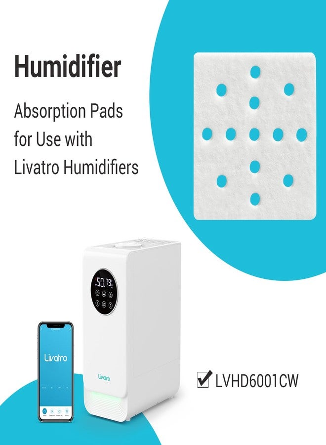 Livatro 10-Pack Humidifier Replacement Filters, Mineral Absorption Pads, Exclusively for 6001 Model, Improves Humidification Efficiency by Capturing Fine Water Particles, White - Image 5
