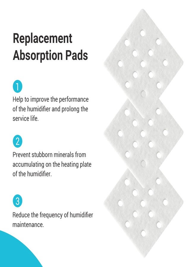 Livatro 10-Pack Humidifier Replacement Filters, Mineral Absorption Pads, Exclusively for 6001 Model, Improves Humidification Efficiency by Capturing Fine Water Particles, White - Image 3