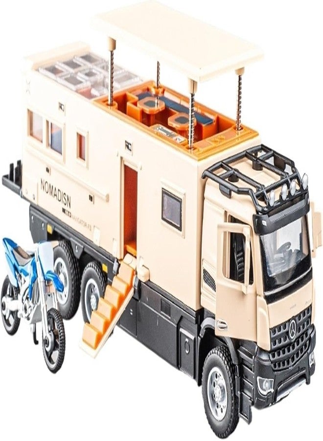 CIRBOX 1:24 Mercedes Benz NOMADISOM Truck Toy for Kids, Diecast Pull Back Truck Model Car with Sound & Light, Heavy Vehicle Toy TrAuck, Gift Toy for Boys & Kids - Image 1