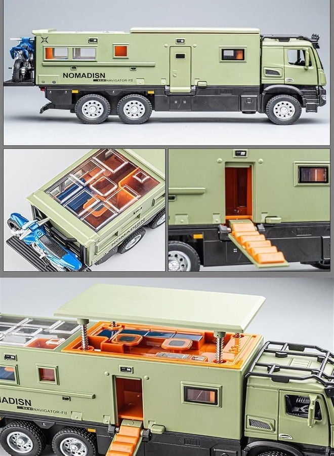 CIRBOX 1:24 Mercedes Benz NOMADISOM Truck Toy for Kids, Diecast Pull Back Truck Model Car with Sound & Light, Heavy Vehicle Toy TrAuck, Gift Toy for Boys & Kids - Image 3