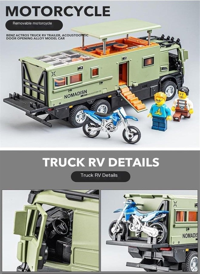 CIRBOX 1:24 Mercedes Benz NOMADISOM Truck Toy for Kids, Diecast Pull Back Truck Model Car with Sound & Light, Heavy Vehicle Toy TrAuck, Gift Toy for Boys & Kids - Image 4