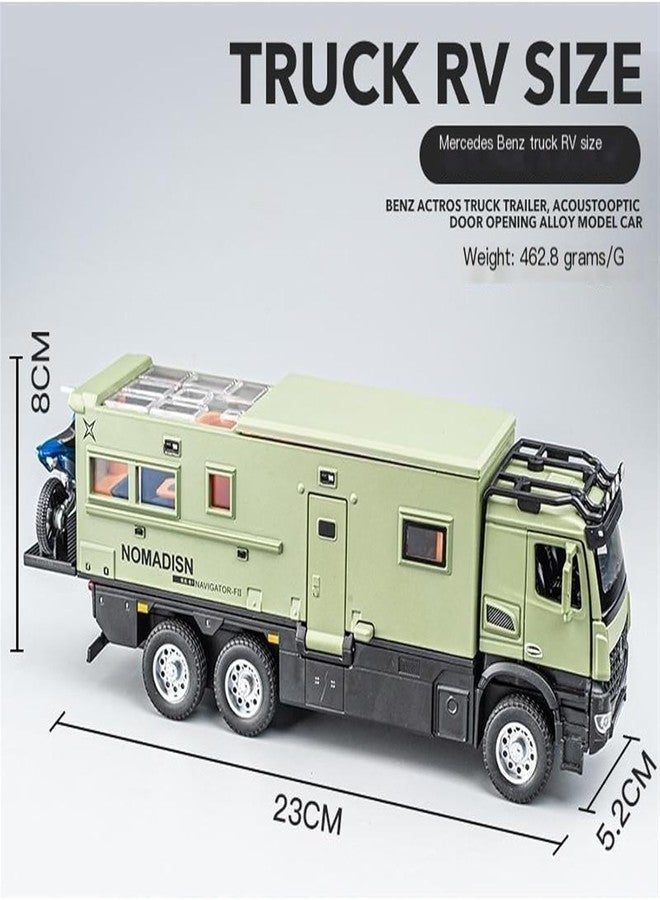 CIRBOX 1:24 Mercedes Benz NOMADISOM Truck Toy for Kids, Diecast Pull Back Truck Model Car with Sound & Light, Heavy Vehicle Toy TrAuck, Gift Toy for Boys & Kids - Image 2