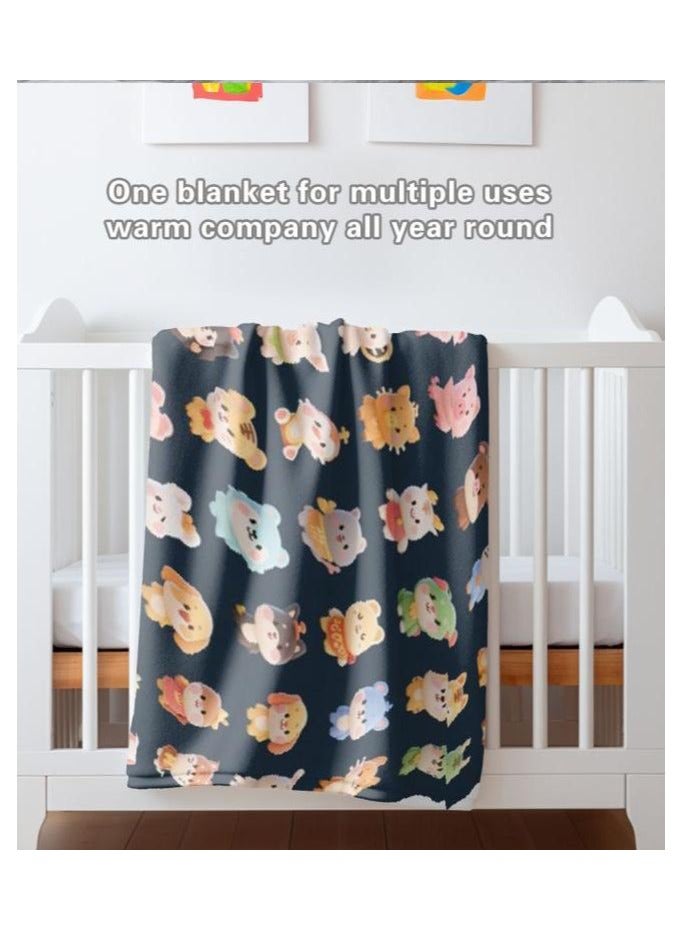 general Children's or student cartoon flannel thin blanket (warm and comfortable, suitable for sleep, games) 100cm*150cm - Image 4