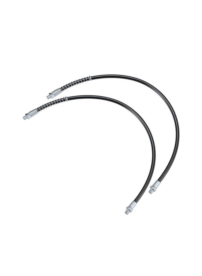 TUCKBOLD 2 Pcs 31 Inch Universal 1/8" NPT Grease Gun Flex Hose - Trailer Flex Grease Hose Extension Non-Slip - Metal Black Automotive Parts - Image 1