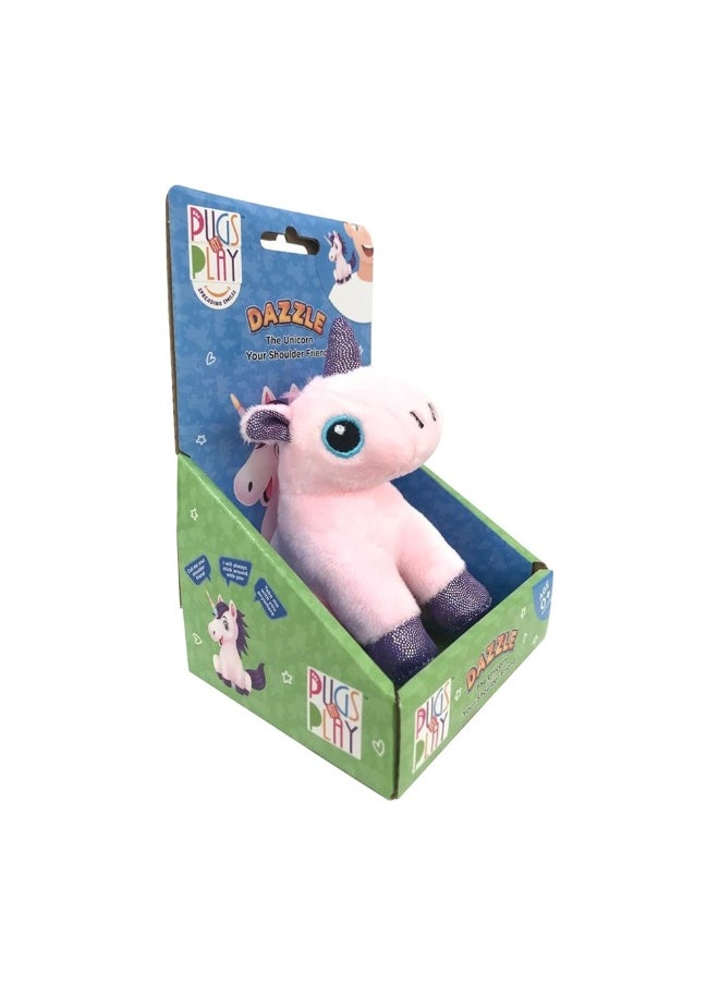 PUGS AT PLAY Your Shoulder Friend Dazzel The Unicorn Plush Toy (10 Cm)  - Image 1