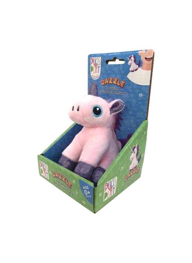 PUGS AT PLAY Your Shoulder Friend Dazzel The Unicorn Plush Toy (10 Cm)  - Image 2