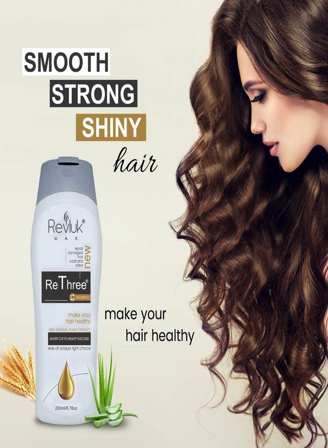 Revluk - Rethree Anti Dandruff & Hair fall Shampoo For Men & Women - Suitable For Dry Hair Scalp, Sulphate & Paraben Free 200 Ml - Image 3
