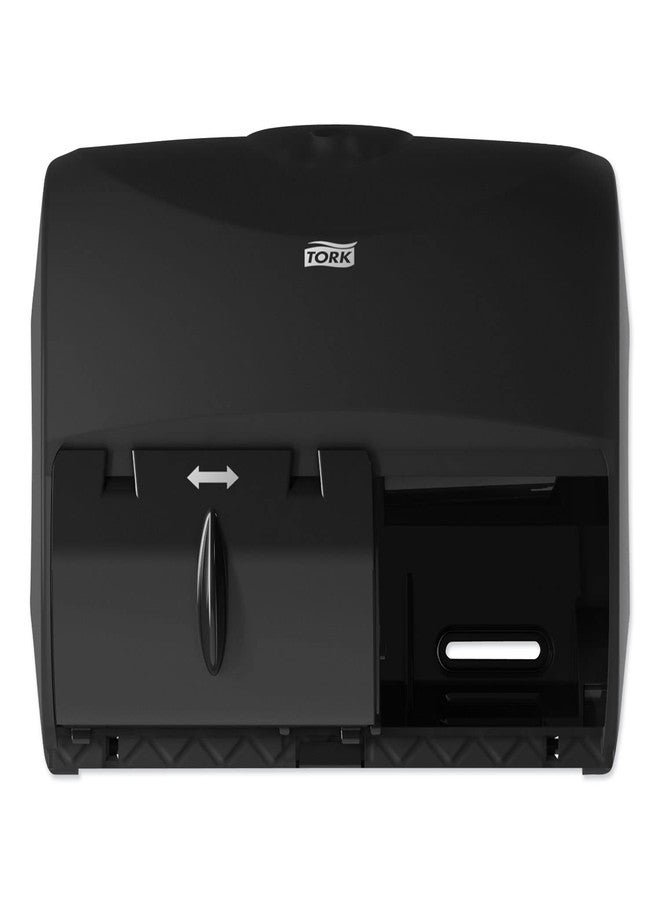 Wausau Tork Twin Bath Tissue Roll Dispenser for OptiCore, 11.06 x 7.18 x 8.81, Black (565728) - Image 1