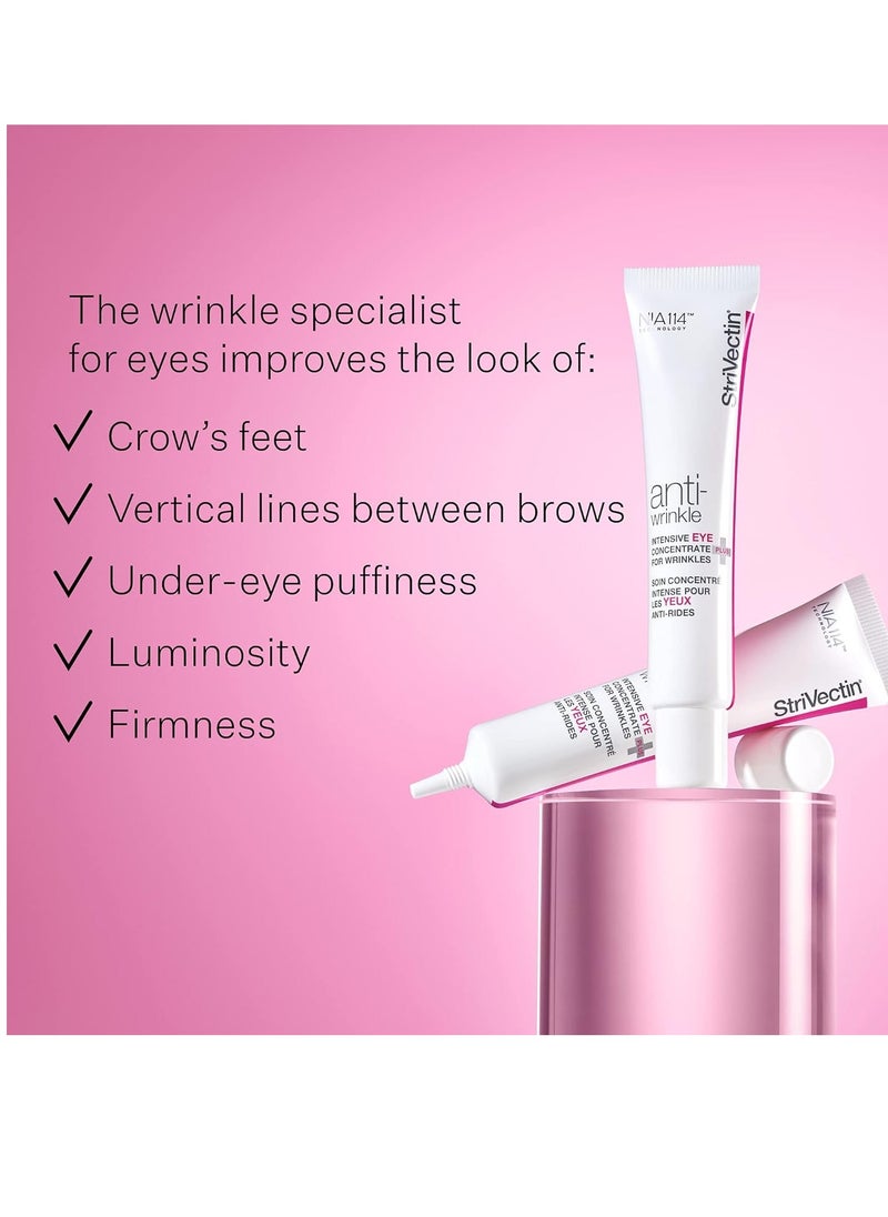 Strivectin StriVectin Anti-Wrinkle Intensive Eye Cream Concentrate for Wrinkles PLUS, Targets Crow's Feet, Firmness, Puffiness & Dark Circles,White, 0.25 Fl oz (Pack of 1)  - Image 2