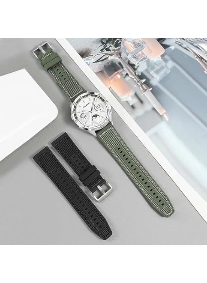 22mm Braid Nylon Silicone Strap For Watch GT5 22mm GT5 Runner - Image 5